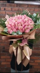 50 Adet Pembe Gül Buketi